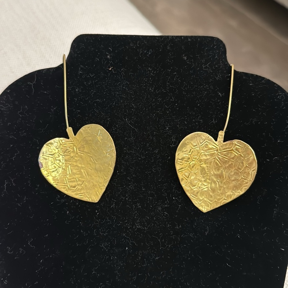 VINTAGE LEAF EARINGS HANDMADE - Picture 8 of 15